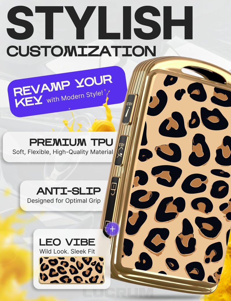 Lucrum Compatible with Mazda CX5 Key Fob Cover & Leather Keychain - TPU Keyfob Case for 3, 6, CX-5, CX-9, CX-30, CX-50, CX-70 (2019-2025) - Leo Vibe - Image 3