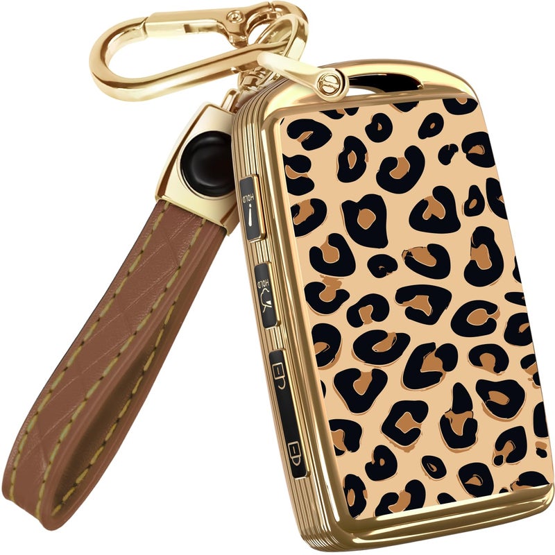 Lucrum Compatible with Mazda CX5 Key Fob Cover & Leather Keychain - TPU Keyfob Case for 3, 6, CX-5, CX-9, CX-30, CX-50, CX-70 (2019-2025) - Leo Vibe - Image 1