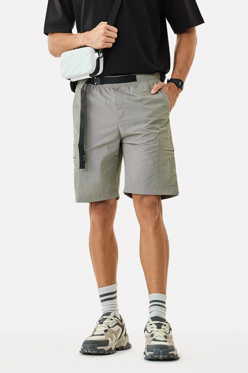 SNITCH Crushed 100% Nylon Cargo Shorts