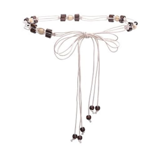 Fabme Women's Belt With Beads Girls Casual Braided Boho Style Rope Decoration Waist, Suitable For Travel Party DIY Art & Craft - Image 1