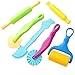 MAGIKON 6Piece Kids Dough Tool Set Colorful ChildSafe Modeling Clay Accessories for Small Hands - Image 2