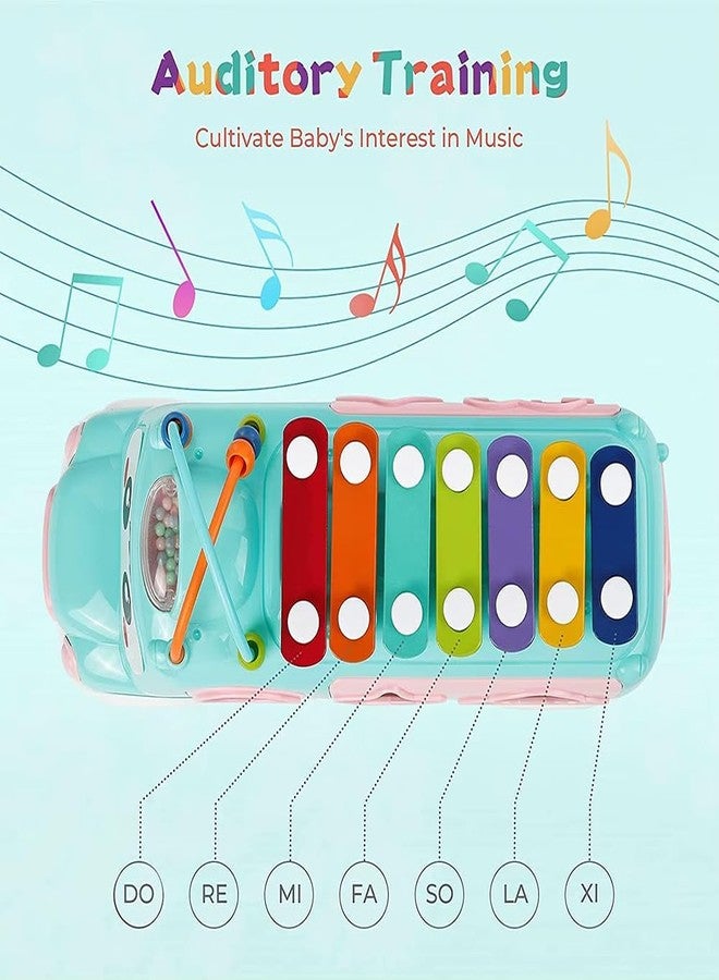StarAndDaisy Activity Musical Bus School Bus Xylophone Toy for Toddlers, Infant School Bus Toy for Kids , Baby Musical Bus Toys for 1 Year Old, Shape Sorter Push & Pull Educational and Learning Toys - Image 3