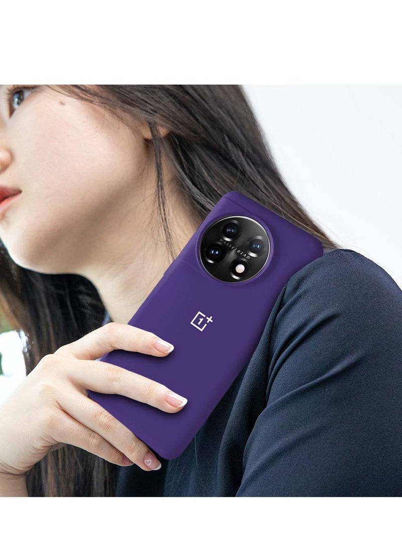 CATANES OnePlus 11 Silicone Case Cover Shockproof Professional Back Cover Case Purple - Image 2
