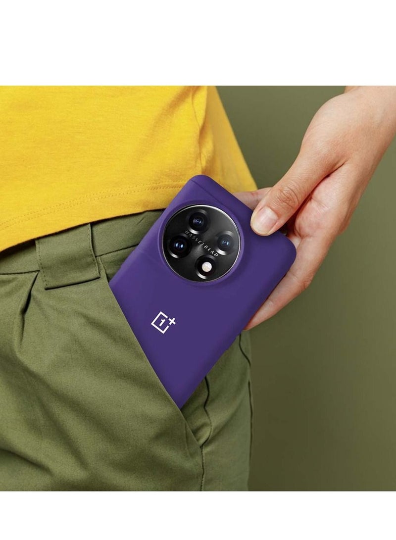 CATANES OnePlus 11 Silicone Case Cover Shockproof Professional Back Cover Case Purple - Image 3