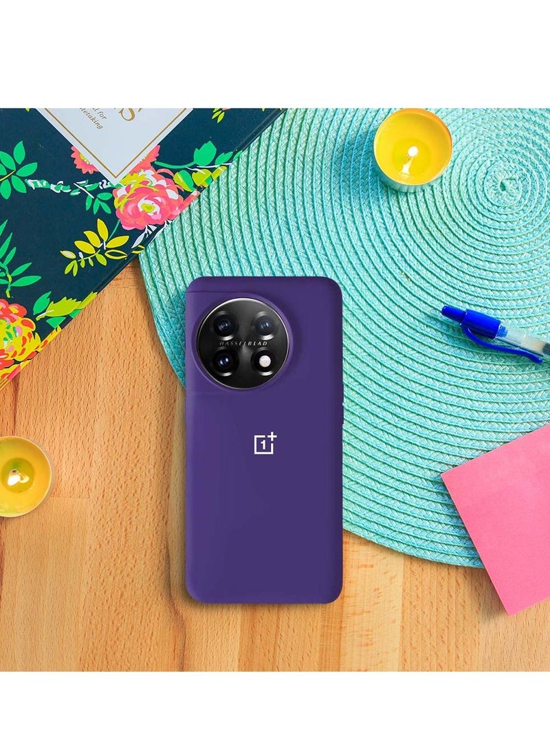 CATANES OnePlus 11 Silicone Case Cover Shockproof Professional Back Cover Case Purple - Image 5