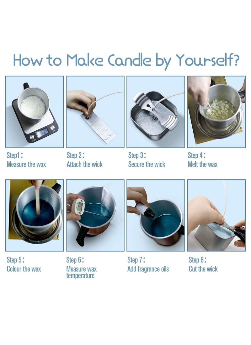 GGEROU - DIY Candle Making Kit,DIY Scented Candles Supplies Crafts Set with 28.2oz Natural Beeswax ,Wax Melting Pot ,Cotton Wicks ,8 Pretty Candle Tins - Image 1