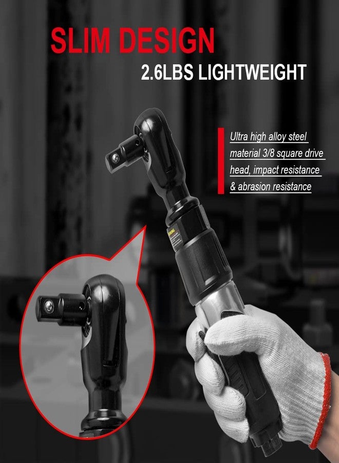 AEROPRO TOOLS 3/8" Professional Air Ratchet Wrench Set with 1/2" Drive Adapter, Pneumatic Impact Wrench for Auto Maintenance, Repair Work 50 Ft-Lbs - Image 4