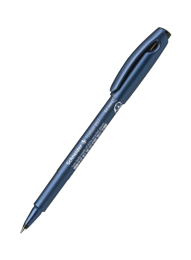 Schneider قلم حبر جاف رولر بال 857 من 10 قطع، رأس 0.6 مم، حبر أسود - Image 4