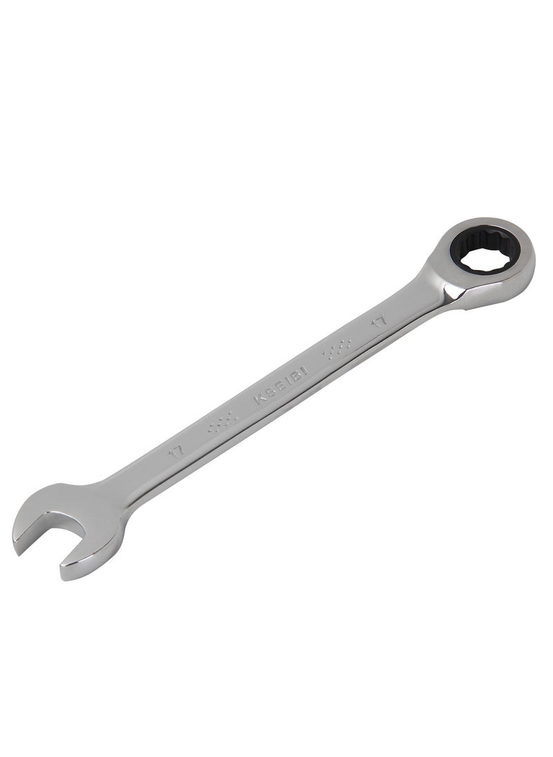 KSEIBI 8-Piece Ratchet Combination Spanner Set,8-17mm Metric Chrome Vanadium Steel Spanner with Plastic Tray, Fixed Head Open End Combination Wrench Set, loosening or tightening bolts, Automotive Maintenance  - Image 3