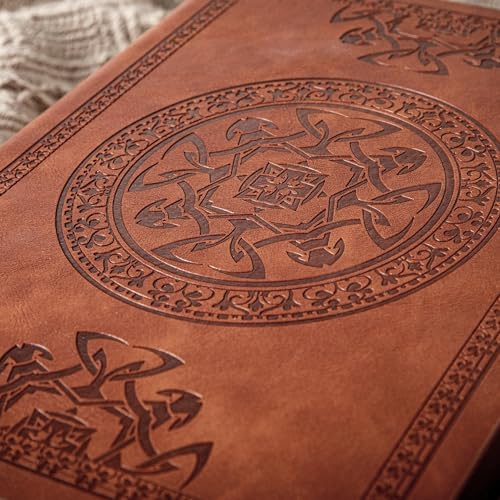 CAGIE Leather Vintage Journal for Men Soft Cover Lined Pages Notebook 180 Lay Flat for Writing Travel Diary, 5.7'' x 8.3'', Brown - Image 3