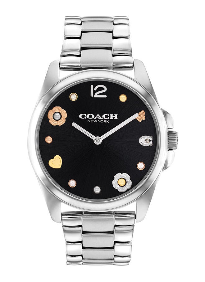COACH - ساعة يد نسائية دائرية من الفولاذ المقاوم للصدأ بسوار تناظري 14504024 - 36 مم - Image 1