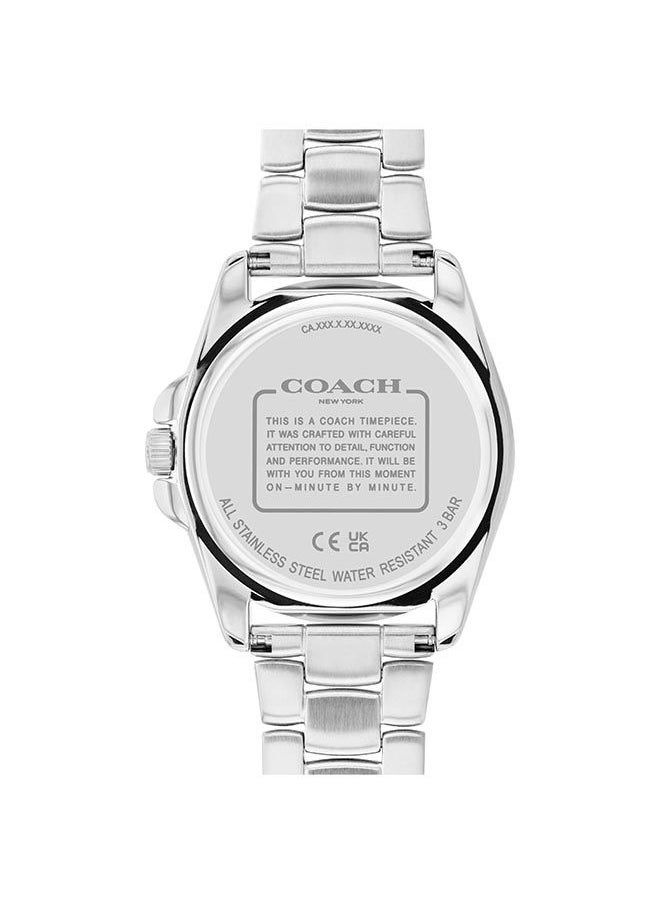 COACH - ساعة يد نسائية دائرية من الفولاذ المقاوم للصدأ بسوار تناظري 14504024 - 36 مم - Image 1