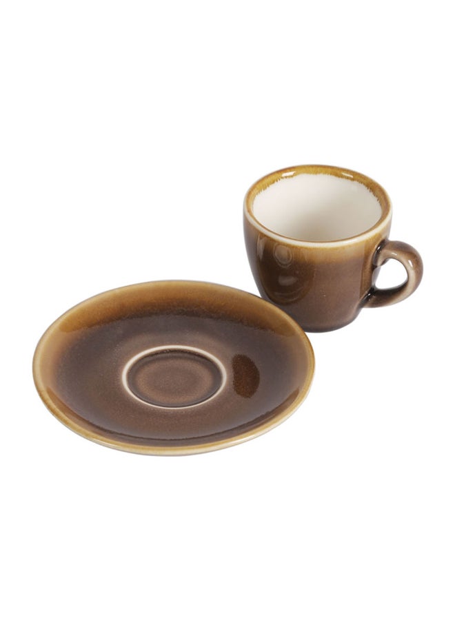 Sharpdo kiln Coffee Cup And Saucer Brown - Image 3