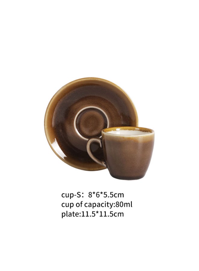 Sharpdo kiln Coffee Cup And Saucer Brown - Image 2