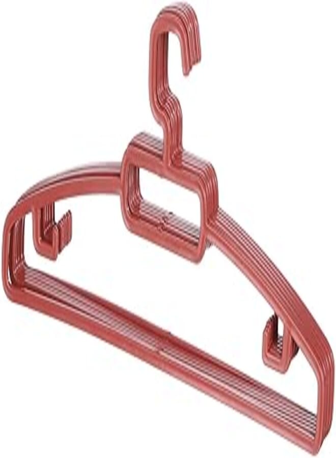 Joe Plastic Cloth Hanger Set - 6 Pieces Assorted Colors, One Size