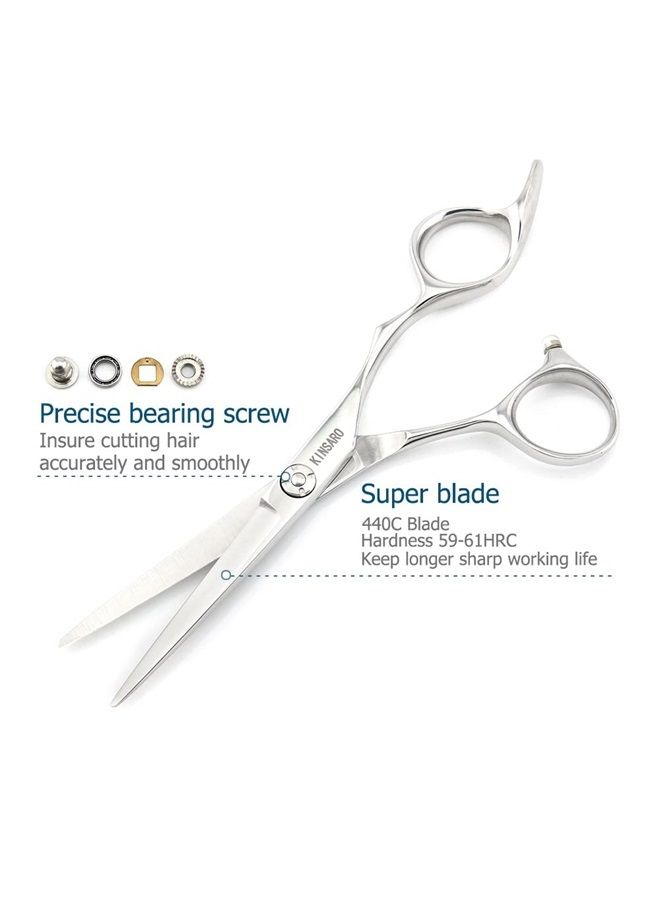 KINSARO Barber Scissors 5.75" Hair Shears Professional Hair Scissors Hair Cutting Scissors Sharp Haircut Shears Convex blade Razor Edge 440c Barber Shears KINSARO - Image 3