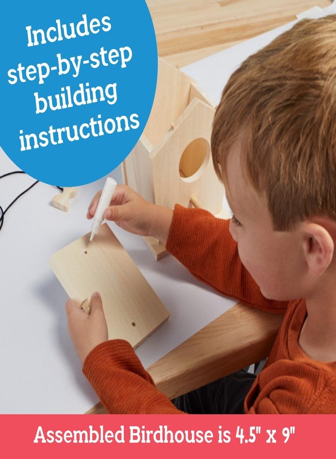 MindWare Make Your Own Birdhouse Kit - Wood Art Kit for Kids - Includes Pre-Cut Wood Pieces and Art Supplies to Assemble and Paint Your Own Bird House - Ages 5 and Up - Image 5