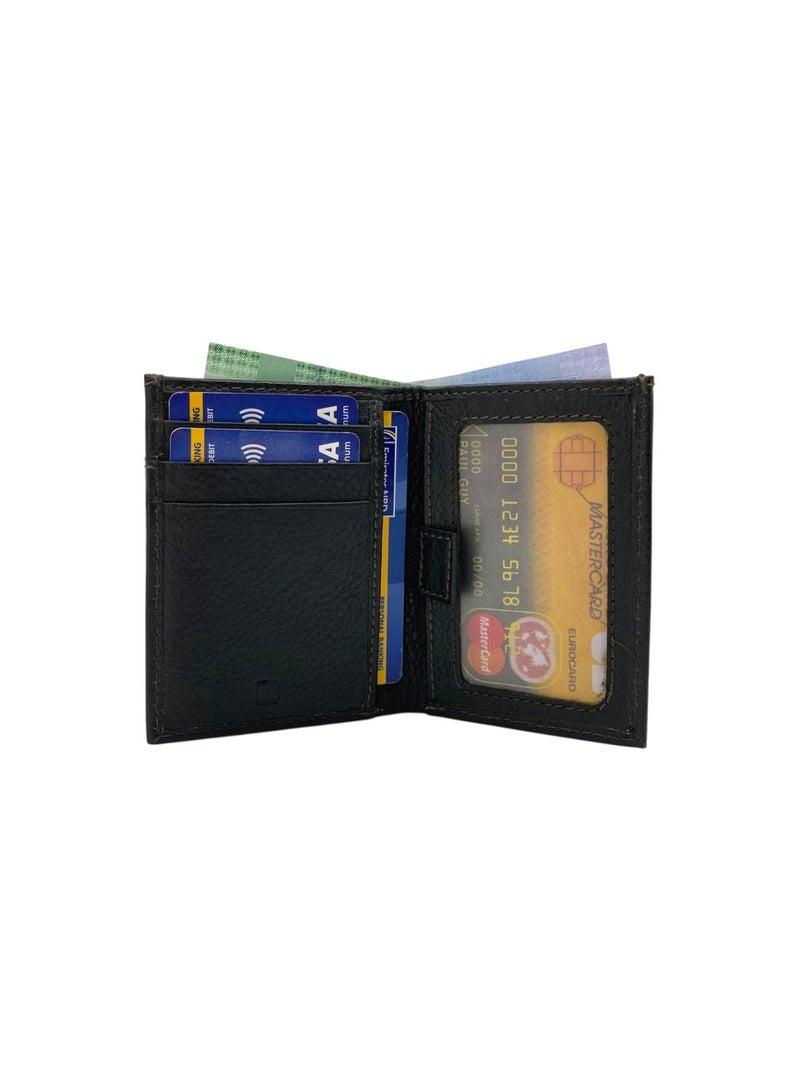 LAVERI LEATHER Slim Top Zipper Cards Holder Genuine Leather RFID # 4608 - Image 1