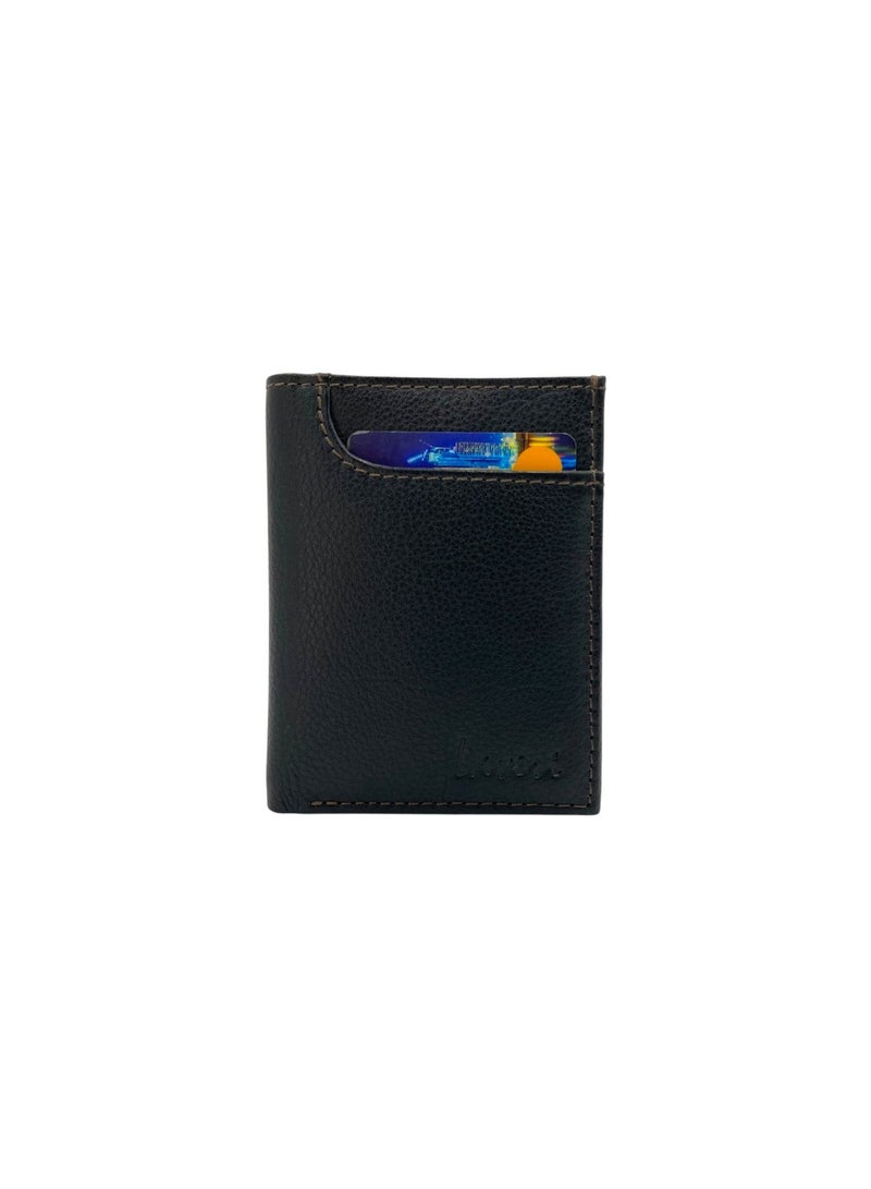 LAVERI LEATHER Slim Top Zipper Cards Holder Genuine Leather RFID # 4608 - Image 2