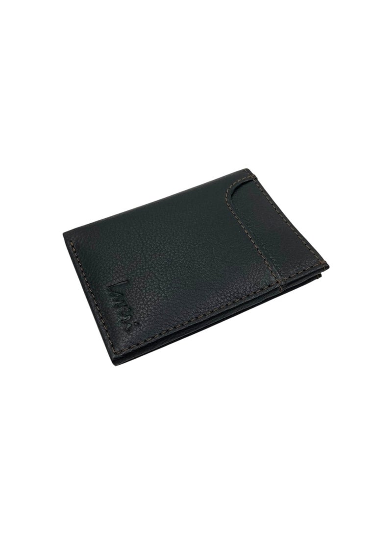 LAVERI LEATHER Slim Top Zipper Cards Holder Genuine Leather RFID # 4608 - Image 4