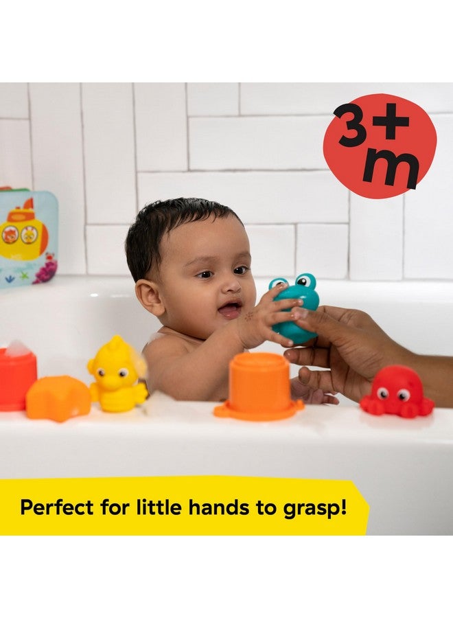Baby Einstein Ocean Explorers Opus Bath Pals 11-Piece Gift Set, Waterproof Bath Book, Bath Cups, Animal Shape Bath Toys for Baby and Toddler, Ages 3 Months and Up - Image 5