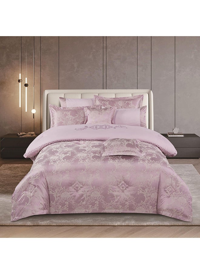 Stargold Comforter Set Extra Soft Lace Jacquard Comforter King Size Microfiber Printed 8 Pieces Set  - Image 1