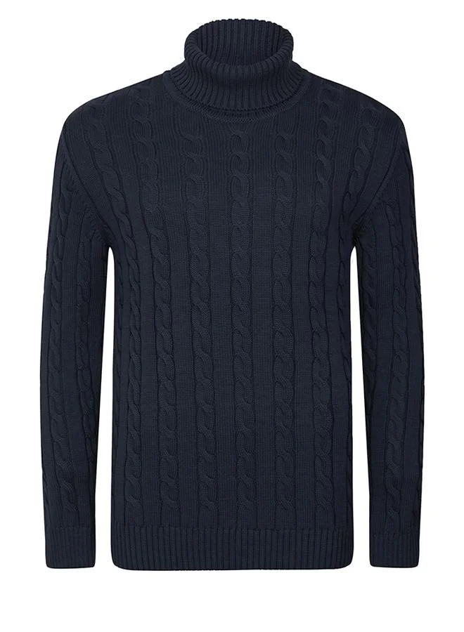 فيليكس هاردي Cable Knit Turtleneck Pullover