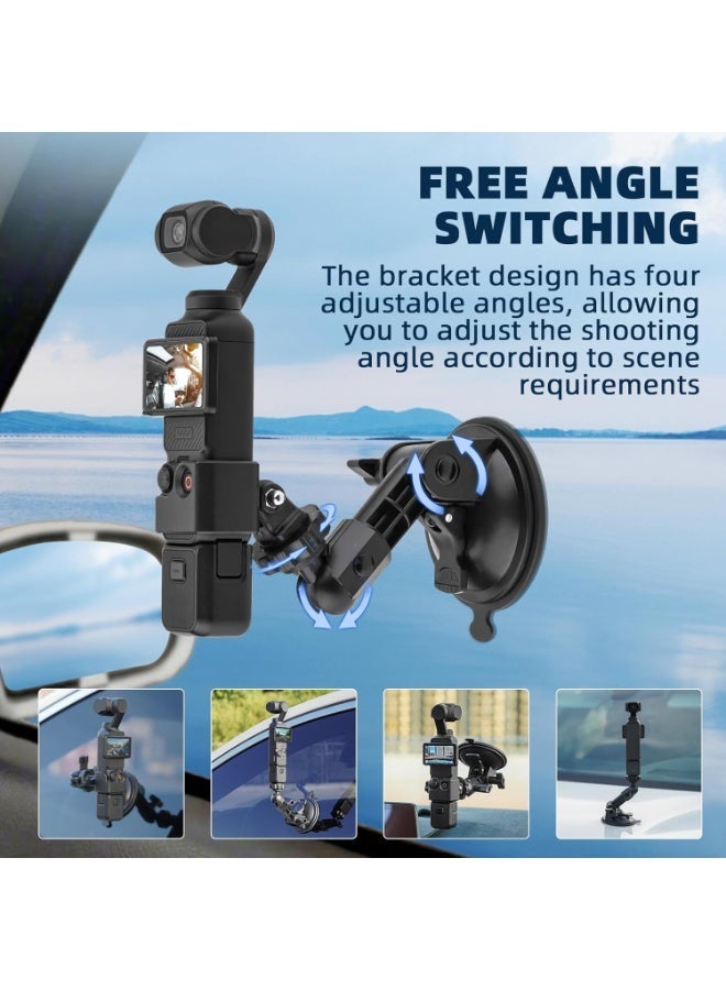 Pocket 3 Suction Cup Mount, Windshield Window Dash Holder Kit with Expansion Adapter for Insta360 X3 X4 X2 Go 3S for GoPro Max Mini Hero 12 11 10 9 8 7 6 5 Pocket 3 2 Action 3 4 Accessories - Image 4