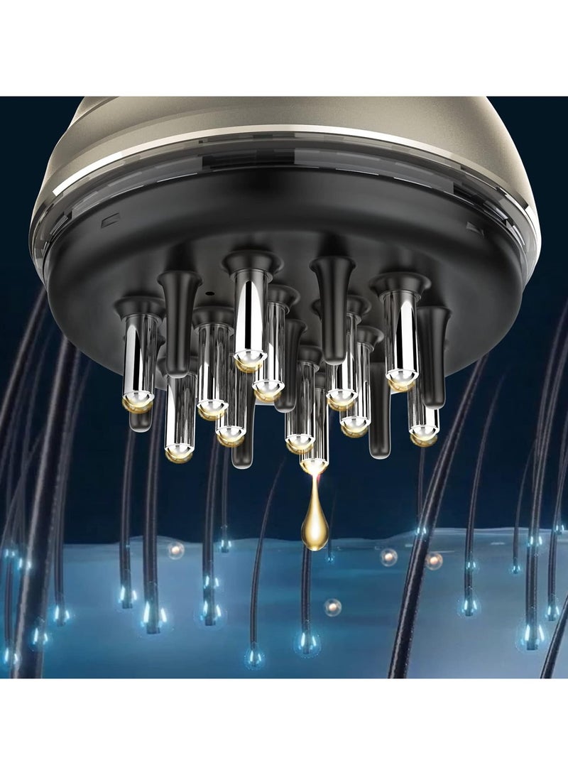 Hair Oil Applicator for Hair Regrowth Treatment - Scalp Massager Minoxidil Applicator Kit - 2 in 1 Scalp Comb Hair Oil Bottle and Hair Brush for Hair Loss Oil Neo Hair Growth Serum(golden) - Image 5