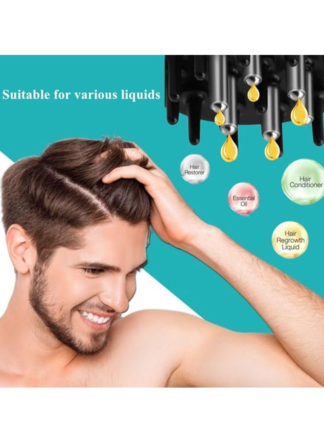 Hair Oil Applicator for Hair Regrowth Treatment - Scalp Massager Minoxidil Applicator Kit - 2 in 1 Scalp Comb Hair Oil Bottle and Hair Brush for Hair Loss Oil Neo Hair Growth Serum(golden) - Image 3