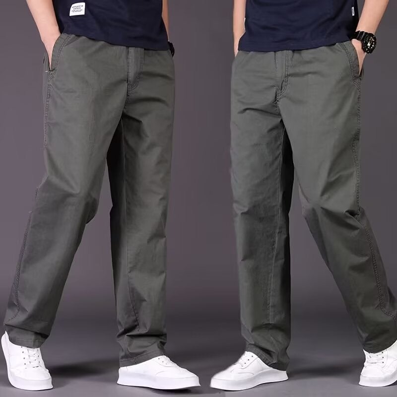 Thin Men'S Casual Pants Oversized Overalls Plus Size Loose Men'S Long Pants Explosive Elasto Waist Trousers - Image 2