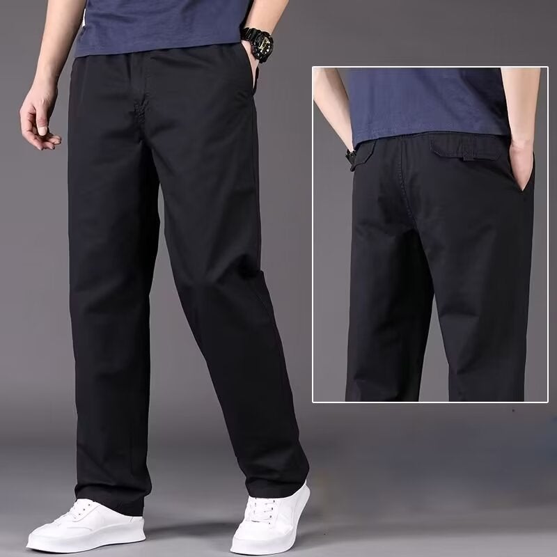 Thin Men'S Casual Pants Oversized Overalls Plus Size Loose Men'S Long Pants Explosive Elasto Waist Trousers - Image 1