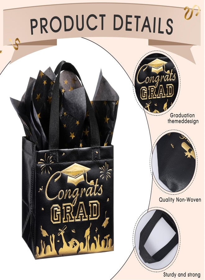 Capoda 48 Pack Graduation Gift Bags with Tissues Paper 8 x 8 x 6 Inches 2026 Congrats Graduation Party Favor Treat Goodie Snack Gift Bags for College School Class of 2026 Grad Party Supplies - Image 3