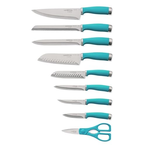 Hampton Forge Epicure True Aqua Knife Block Set, 15 Piece - Image 2