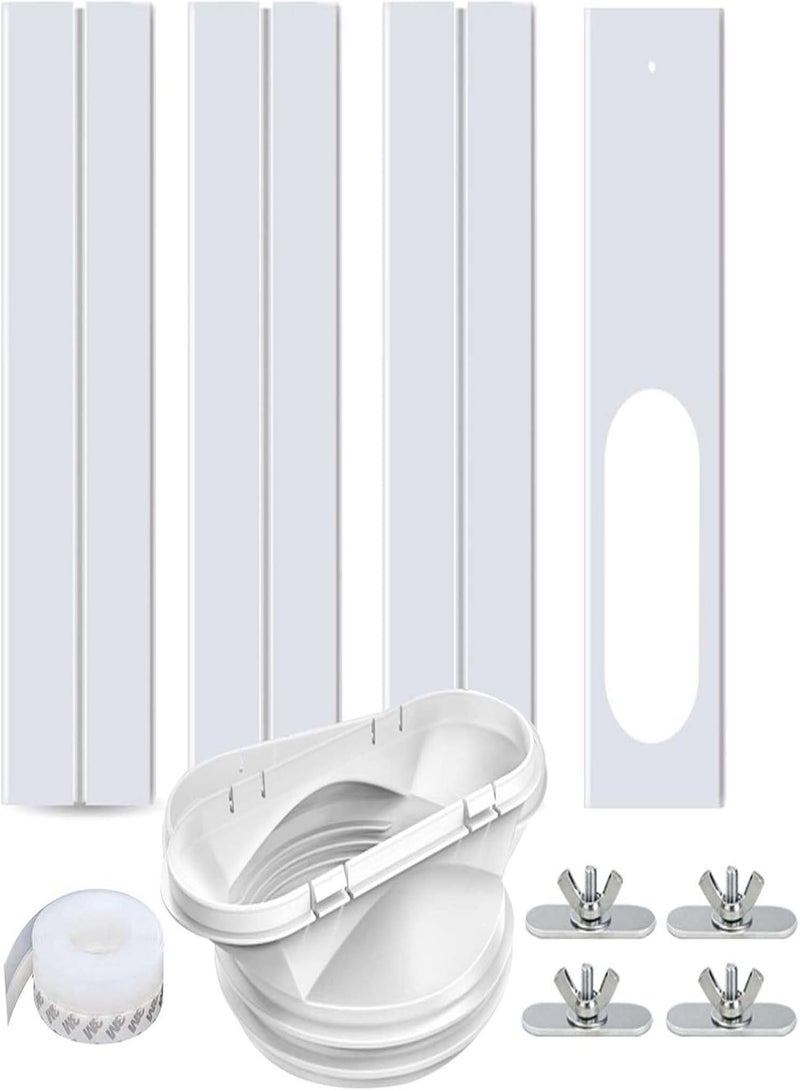 GGOOT 3 Pcs Sliding Door AC Vent Kit,Portable Air Conditioner Window Kit | Portable AC Window Kit for Exhaust Hose with 5.0" or 5.9\u201d Diameter, AC Window Kit for Sliding Window - Image 1