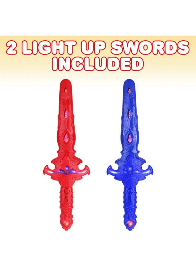 ArtCreativity Light Up Toy Swords With Sounds Led Toy Sword Set With Removable Covers Plastic Toy Swords Warrior Halloween Costume Accessories Light Up Halloween Toys Halloween Gifts For Kids - Image 3