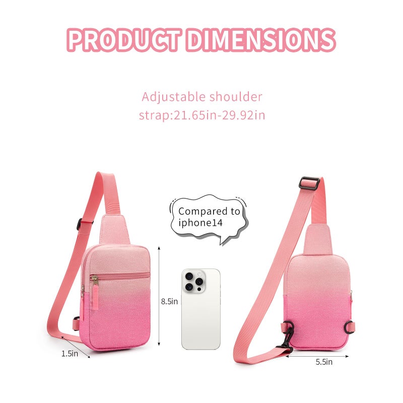 cotmcor Christmas Gifts for 8 9 10 11 12 Year Old Teens Girls Kids Grandkids, Fanny Pack Crossbody Bag Small Sling Belt Bags Purse, Birthday Valentines Day Teen Girl Gifts Trendy Stuff - Image 4