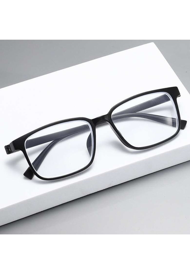 بعدسات بدرجة 250.نظارة طبية من الراتنج بدون معدن وبدون براغي، خفيفة ومتينة، مناسبة للأماكن الخاصة التي تتطلب اجتياز الفحص الأمني مثل المطارات والمدارس والمستشفيات والمعارض - Image 1