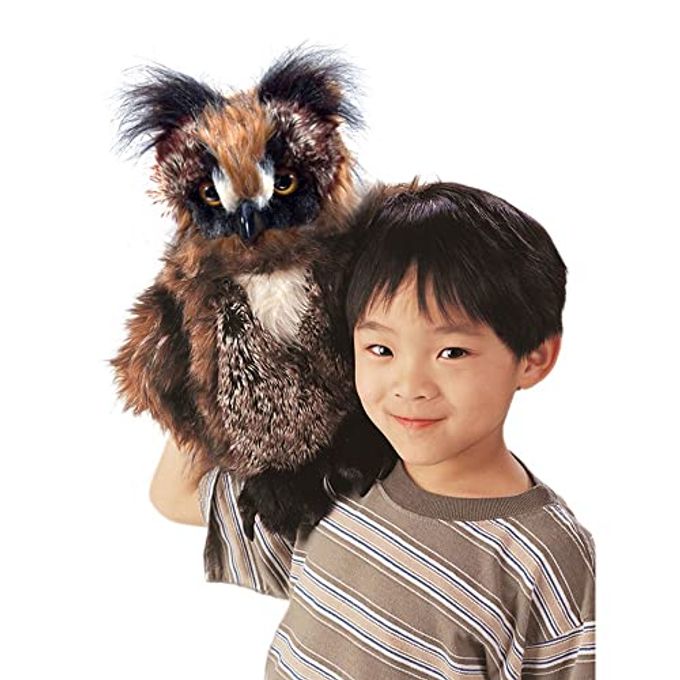 Folkmanis Great Horned Owl Hand Puppet - Image 3