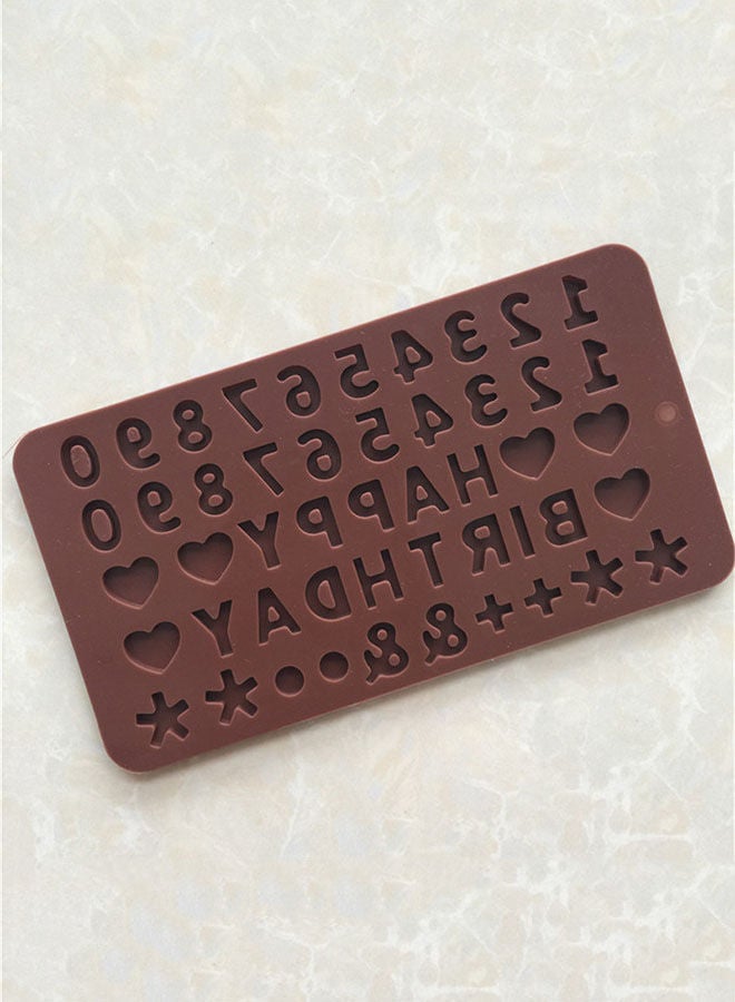 نيبمينينت قالب كيك شوكولاتة بتصميم "عيد ميلاد سعيد" بني - Image 2