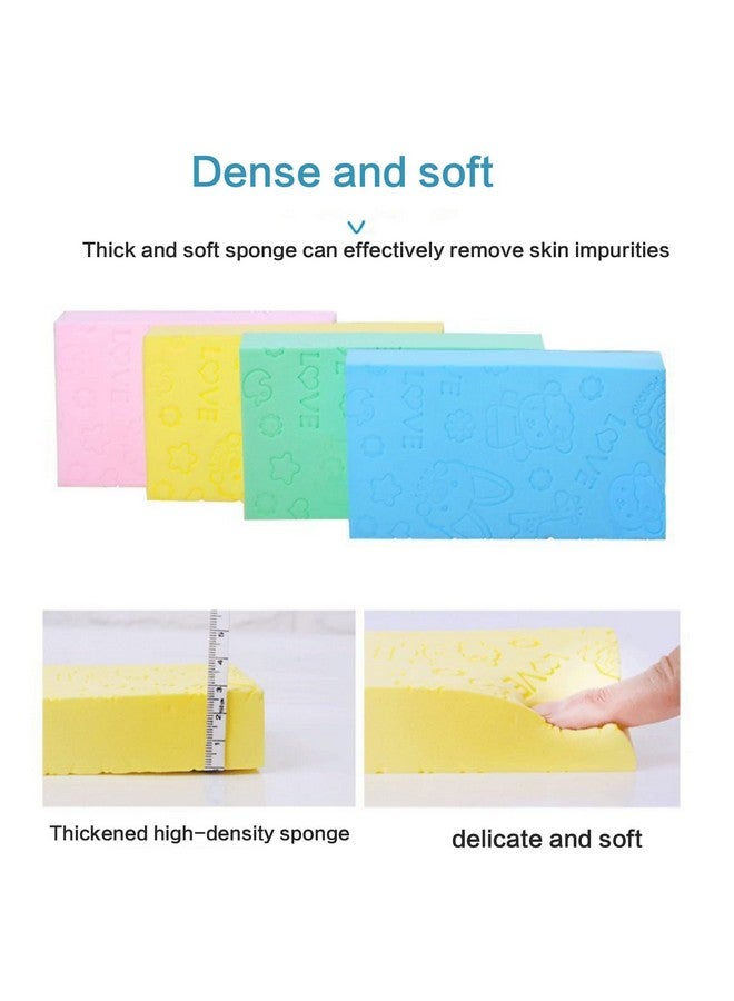 FELOFIX 2 pcs Random Color Ultra Soft Exfoliating Sponges, Bath Sponge for Kids and Adult Shower, Dead PVA Skin Sponge Remover for Bathroom Body Cleansing Supplies (Multicolor) - Image 5
