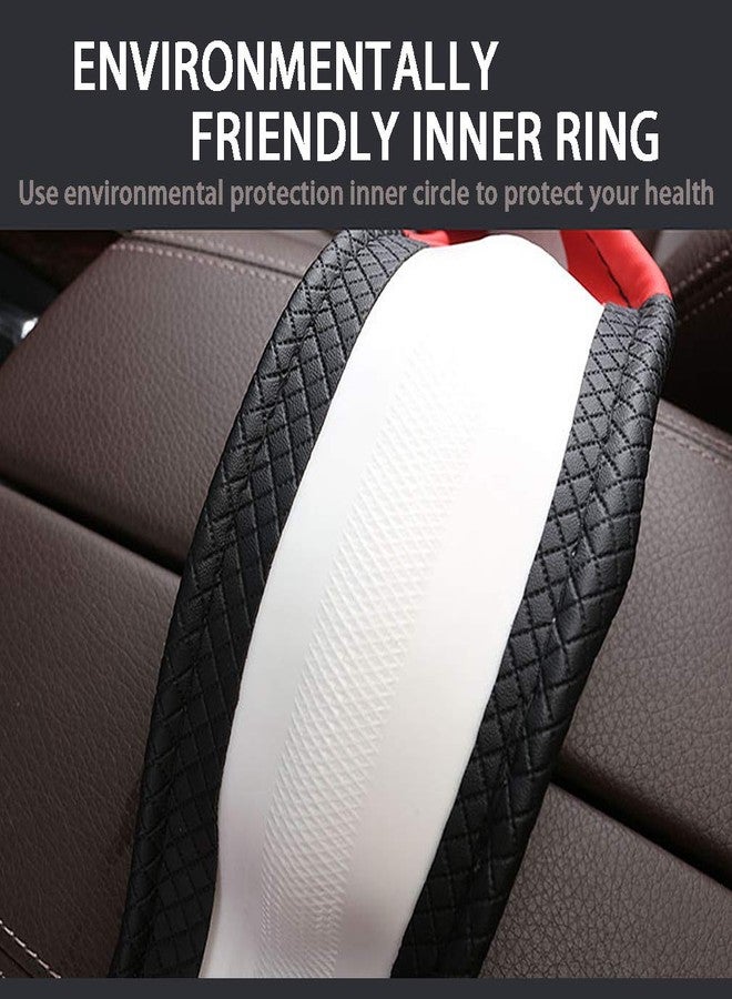 coofig Car Steering Wheel Cover with Durable PU Leather, Universal 15 inch Fit for Car Truck SUV, Breathable Anti Slip Auto Steering Wheel Covers for Men and Women - Image 3