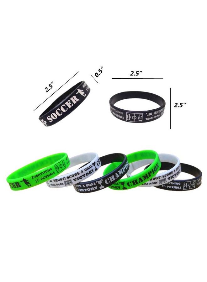 CupaPlay 24 Pcs Soccer Motivational Silicone Wristband For Kids Personalized Rubber Bracelets Sports Prizes Birthday Party Goodie Bag Stuffers Carnival/Events/Teacher - Image 4