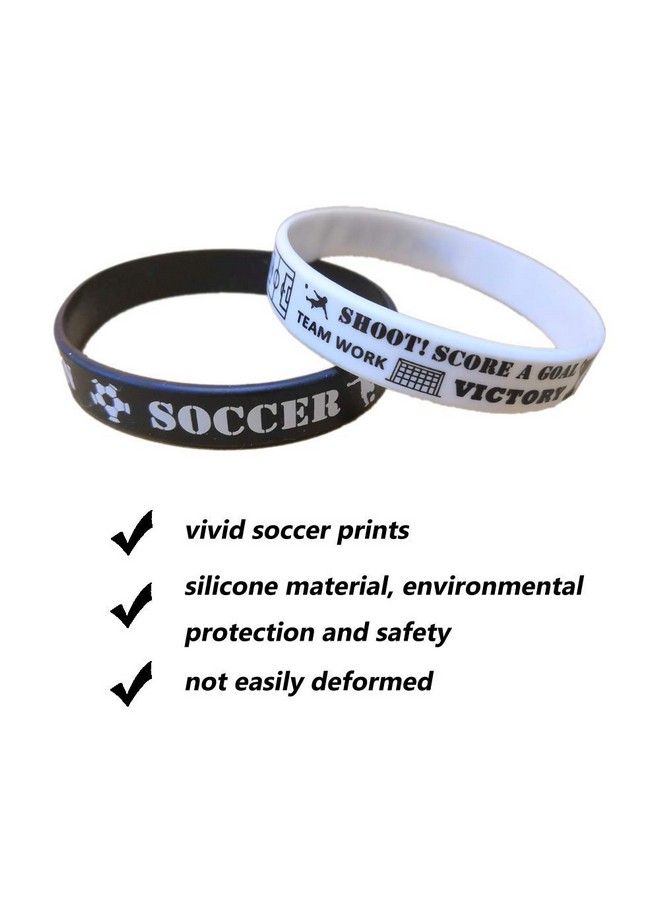 CupaPlay 24 Pcs Soccer Motivational Silicone Wristband For Kids Personalized Rubber Bracelets Sports Prizes Birthday Party Goodie Bag Stuffers Carnival/Events/Teacher - Image 3