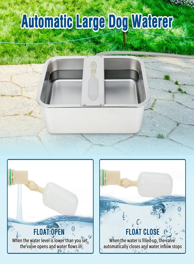 BWOGUE 3 Gal Automatic Dog Water Dispenser for Large Dogs Stainless Steel Outdoor Water Bowl Large Breed Self Filling Dog Waterer Feeder for Dogs Cat Chicken Livestock - Image 4