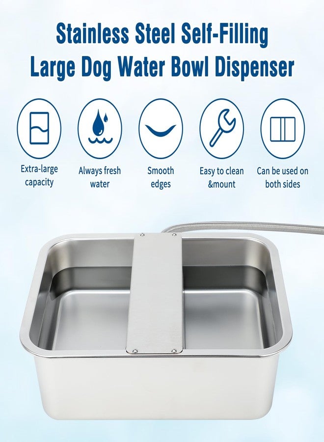 BWOGUE 3 Gal Automatic Dog Water Dispenser for Large Dogs Stainless Steel Outdoor Water Bowl Large Breed Self Filling Dog Waterer Feeder for Dogs Cat Chicken Livestock - Image 3