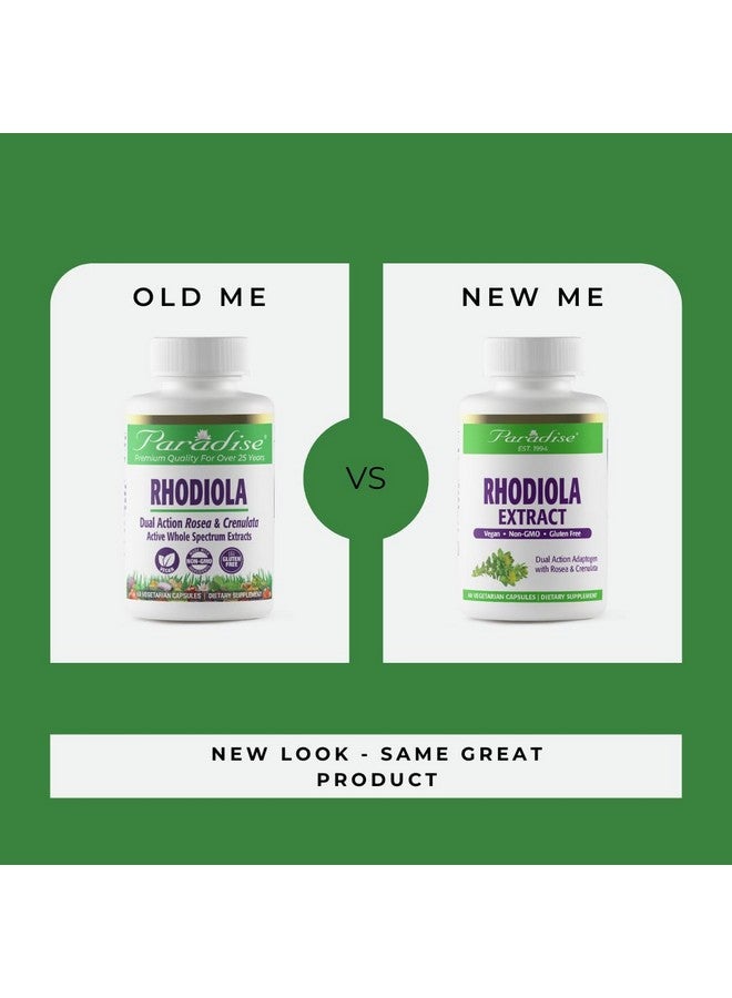 Paradise Herbs مستخلص روديولا من بارادايس هيربز 500 ملغ، مضاد أكسدة قوي للغاية، نقي للغاية، نباتي، غير معدل وراثيًا، خالي من الغلوتين، 60 كبسولة نباتية - Image 3