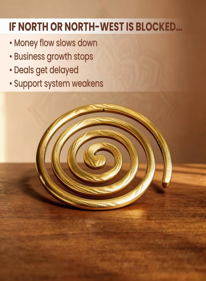 Plus Value Brass Helix Vastu Remedies for North-West Missing Corner & Cuts, Kitchen, Main Door/Entrance, Toilet Vaastu Dosh/Defect Nivaran (3pcs) - Image 4