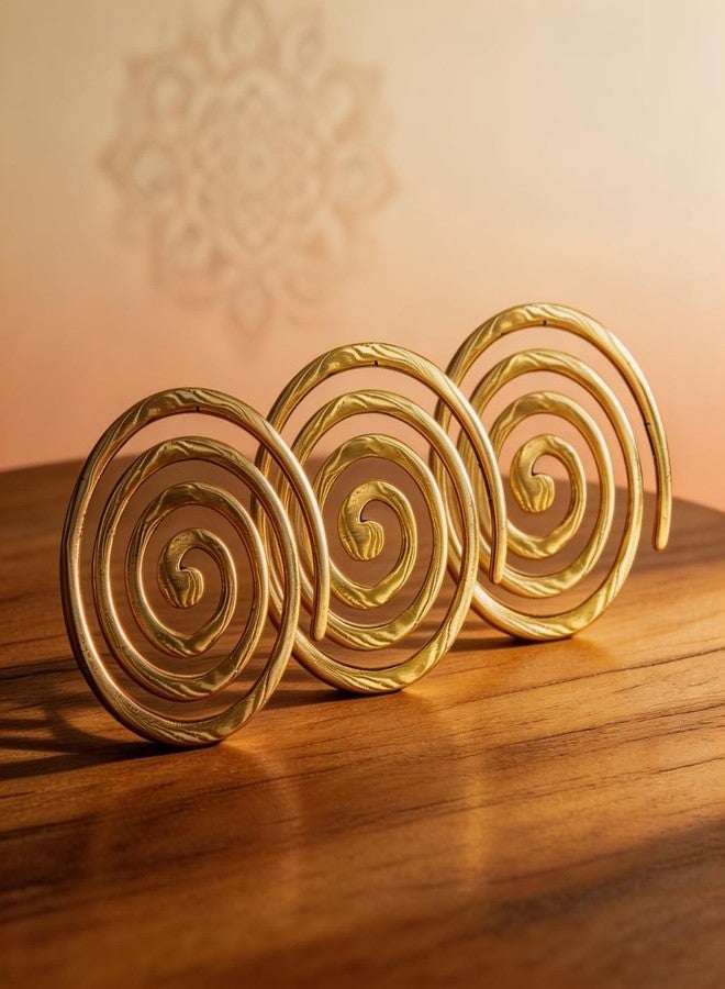 Plus Value Brass Helix Vastu Remedies for North-West Missing Corner & Cuts, Kitchen, Main Door/Entrance, Toilet Vaastu Dosh/Defect Nivaran (3pcs) - Image 1