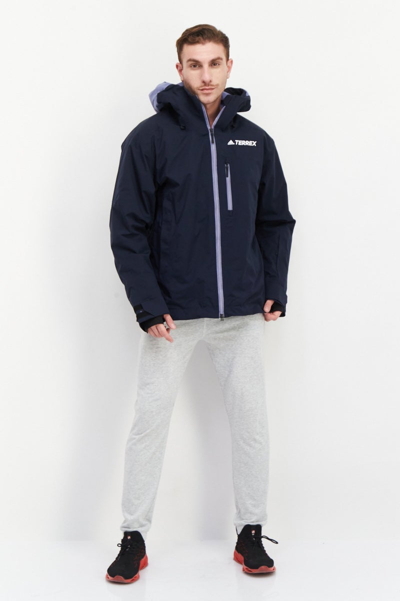 Adidas Men Sportswear Fit Resort 3 In 1 Hooded Jacket, Dark Navy Blue  - Image 3
